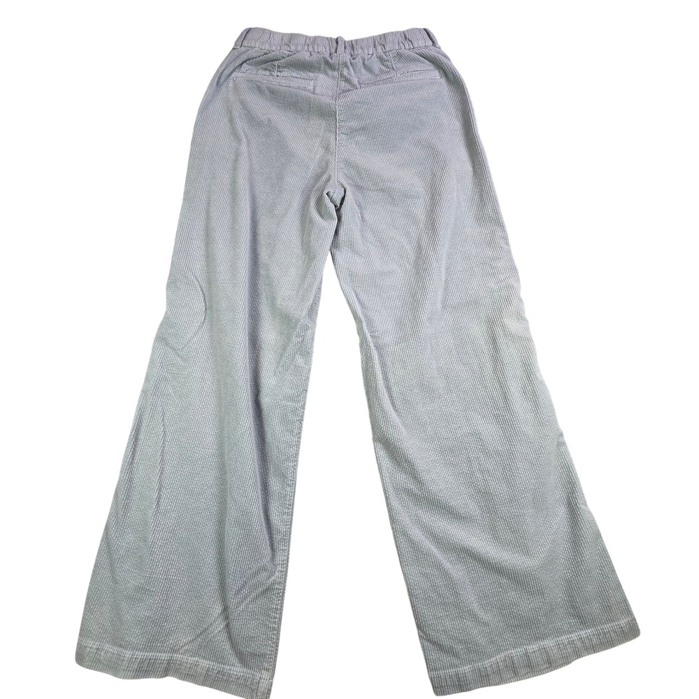 American Eagle Wide Leg Trouser Corduroy Pants Blue Womens Size 2 Regular - Picture 2 of 10